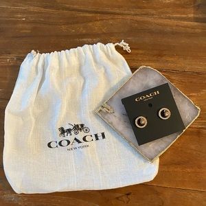 Coach stud earrings BNIB